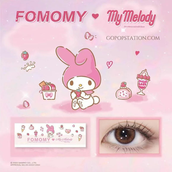 FOMOMY x Sanrio 1 day #1 My Melody (Twinkle Peach) Colored Daily Disposable Contact Lens｜10pcs